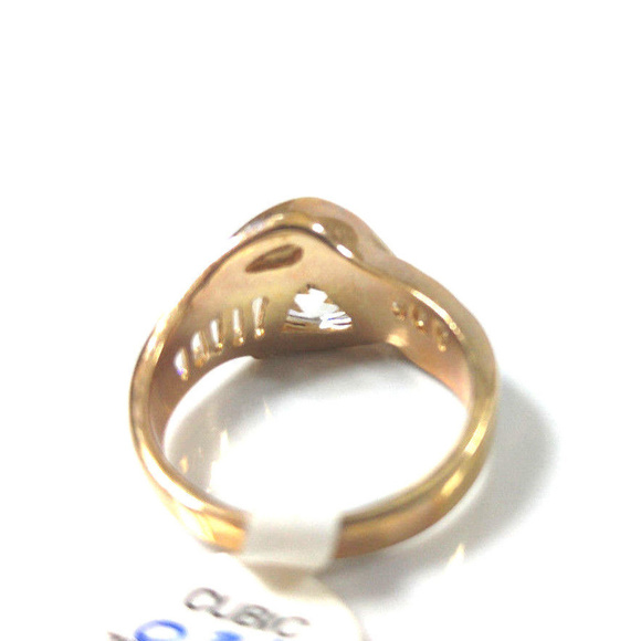 Large CZ GP Ring Faceted Triangle CZ Baguettes - Picture 8 of 8